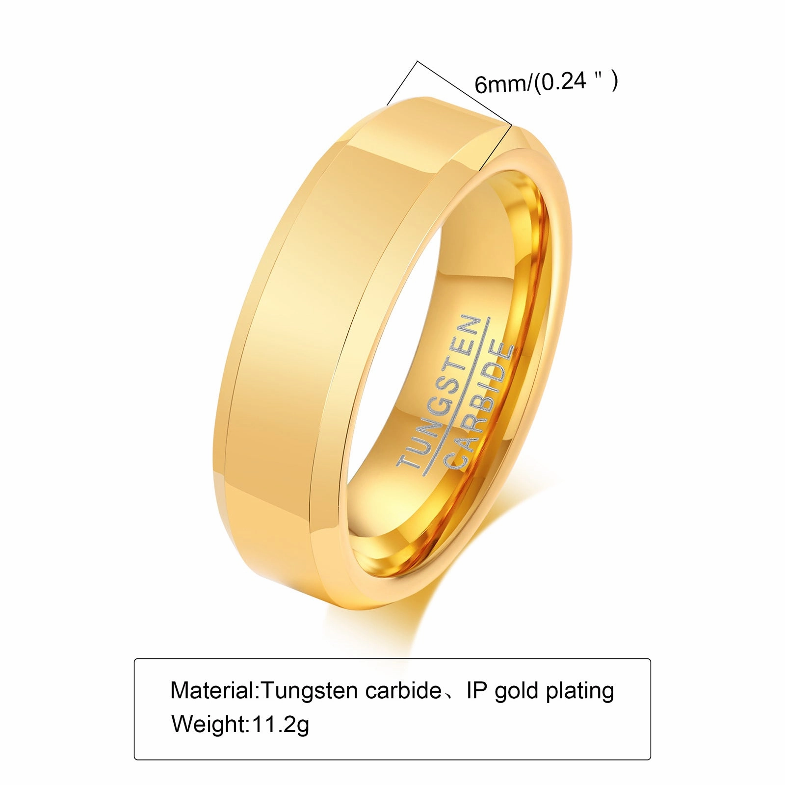 Wholesale Tungsten Steel Solid Color Men's Rings