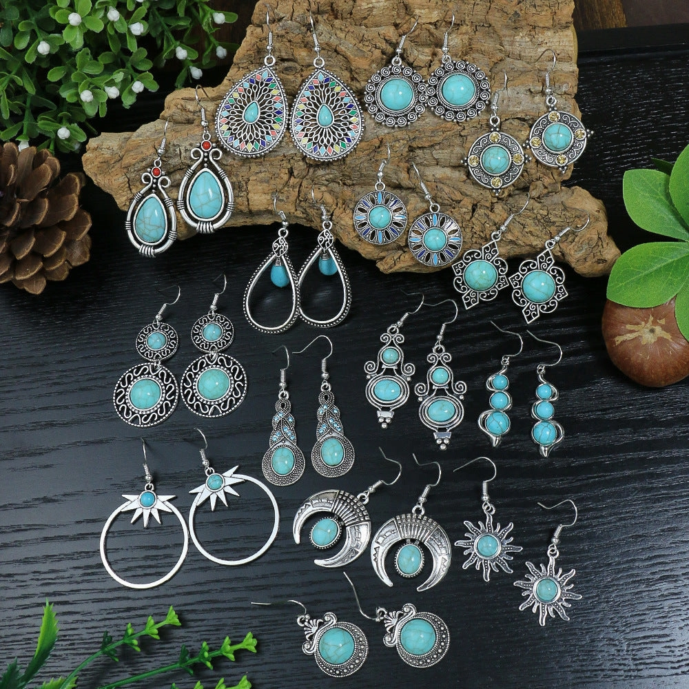 Wholesale Turquoise Alloy Earrings