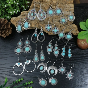 Wholesale Turquoise Alloy Earrings