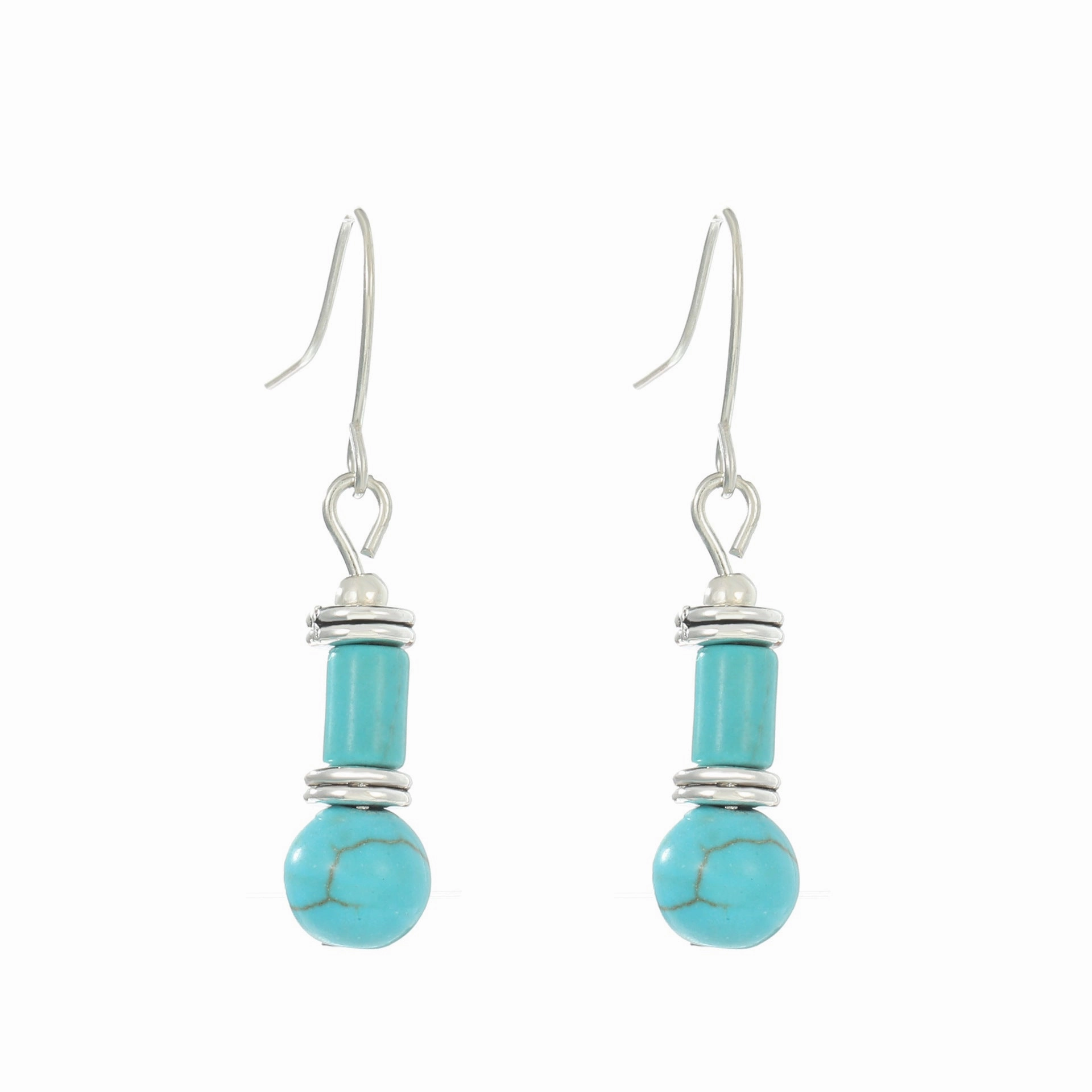 Wholesale Turquoise Pendants Bohemian Alloy Earrings