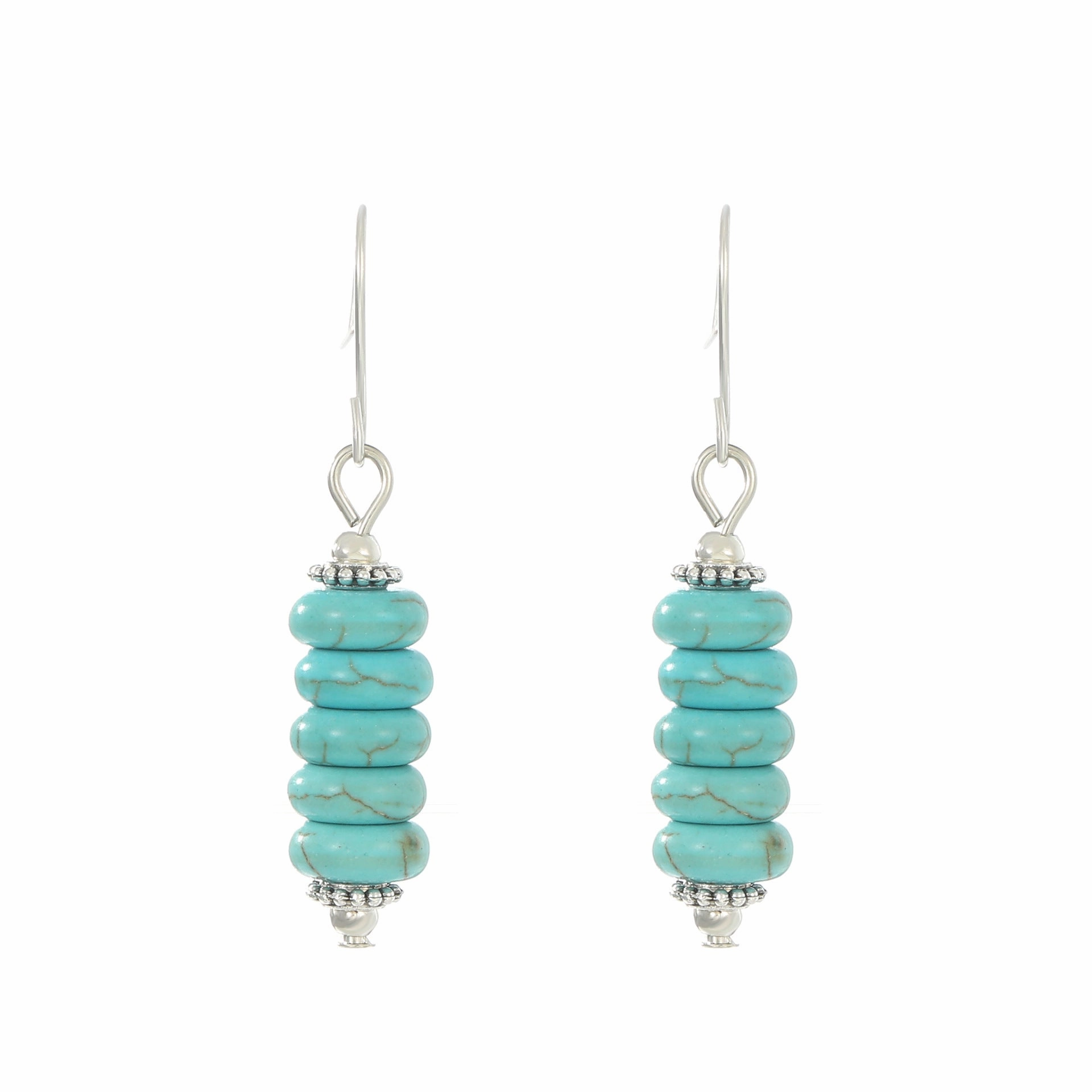 Wholesale Turquoise Pendants Bohemian Alloy Earrings