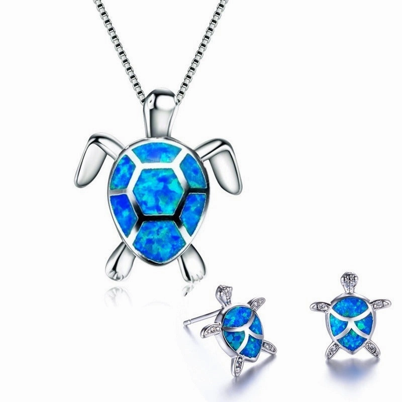 Wholesale Turtle Alloy Necklaces Jewelry Set
