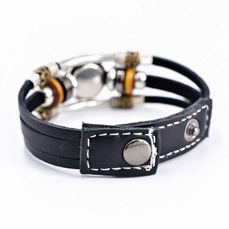 Wholesale Twelve Constellation Glow Couple Leather Strap Bracelet