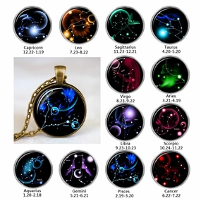 Wholesale Twelve Constellation Time Gem Necklace Factory Outlet