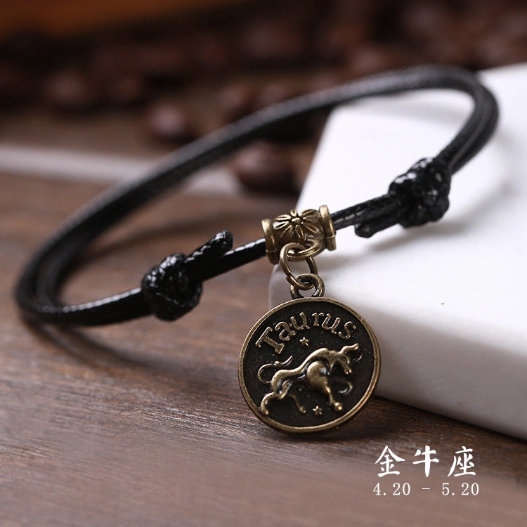 Wholesale Twelve Zodiac Signs Vintage Bracelets