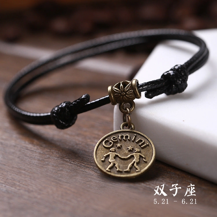 Wholesale Twelve Zodiac Signs Vintage Bracelets