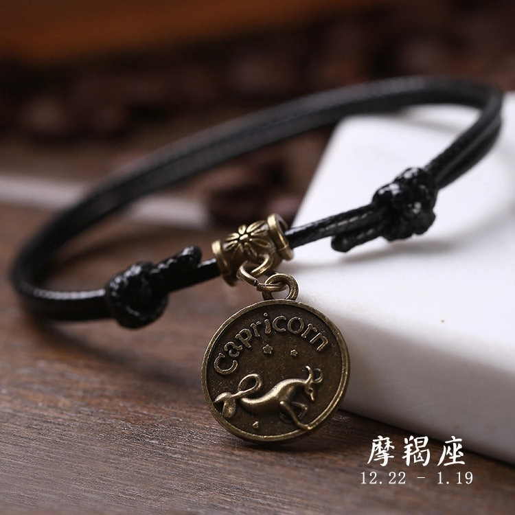 Wholesale Twelve Zodiac Signs Vintage Bracelets