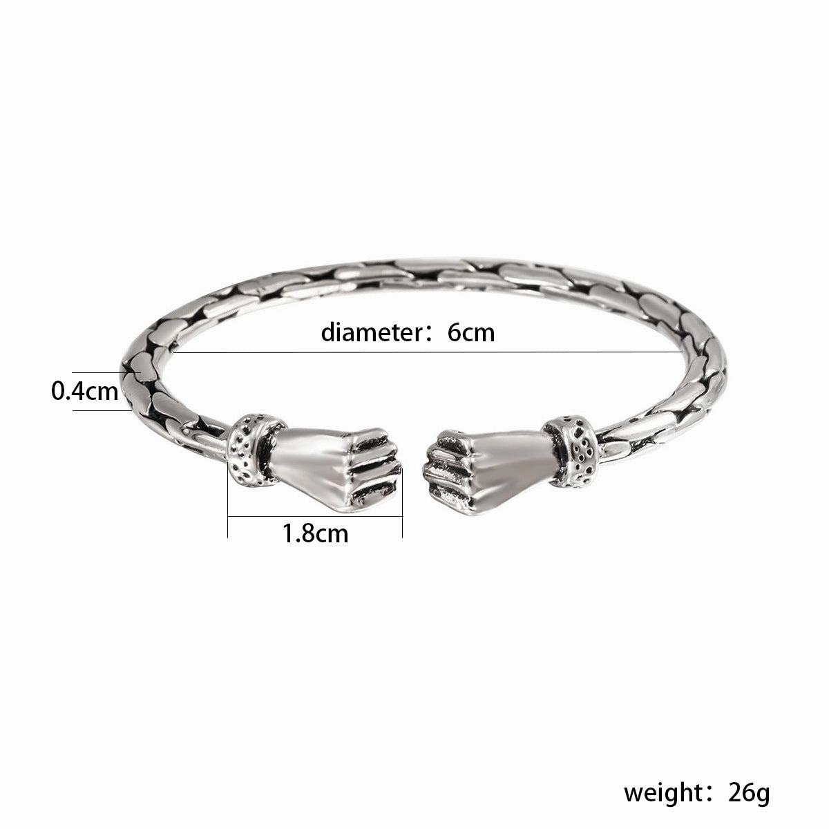 Wholesale Twist Double Fist Twist Retro Distressed Men's Bracelet