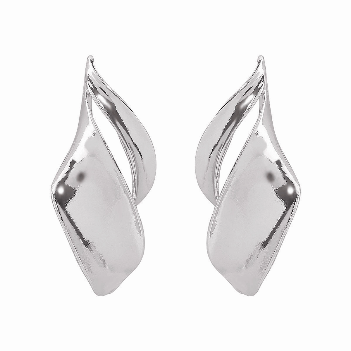 Wholesale Twisted Leaf Irregular Earrings