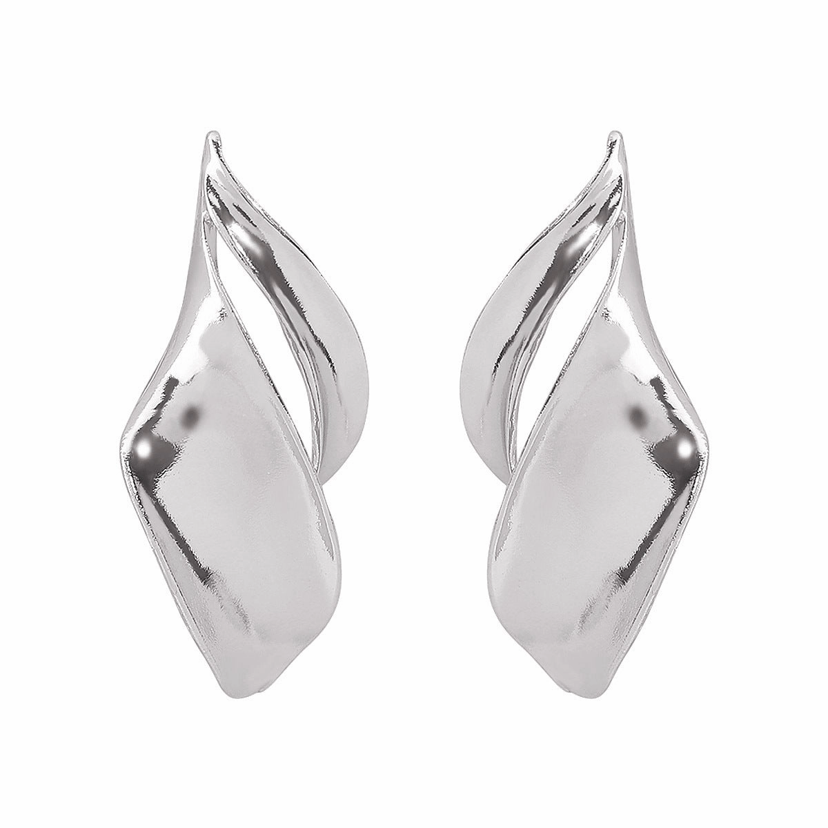 Wholesale Twisted Leaf Irregular Earrings