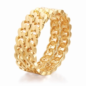 Wholesale Twisted Twist Chain Alloy Hollow Wide Edge Bracelet