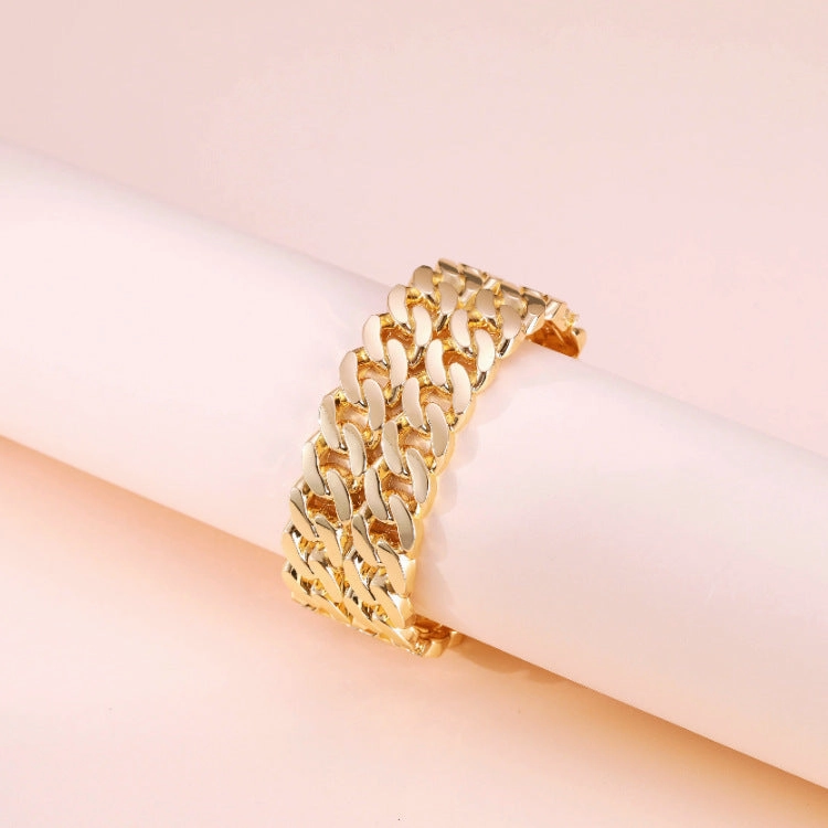 Wholesale Twisted Twist Chain Alloy Hollow Wide Edge Bracelet