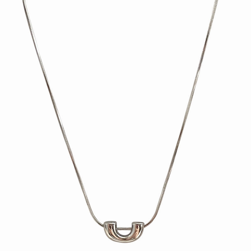 Wholesale U-shaped pendant titanium steel non-fading clavicle chain