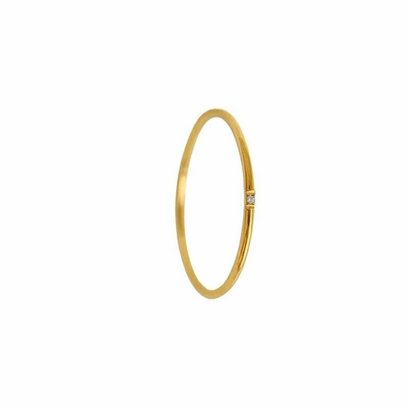 Wholesale Ultra Fine Zircon Titanium Steel Ring