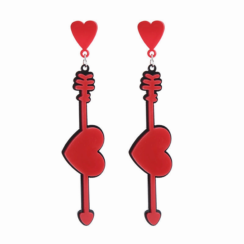Wholesale Valentine's Day Acrylic Hearts Earrings