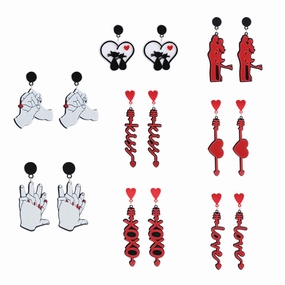 Wholesale Valentine's Day Acrylic Hearts Earrings
