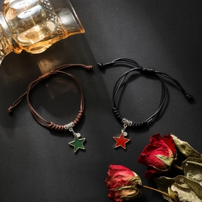 Wholesale Valentine's Day Alloy Five Pointed Star Couple Bracelets