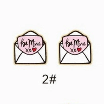 Wholesale Valentine's Day bear envelope love cupid arrow cake tape chocolate key wooden earrings
