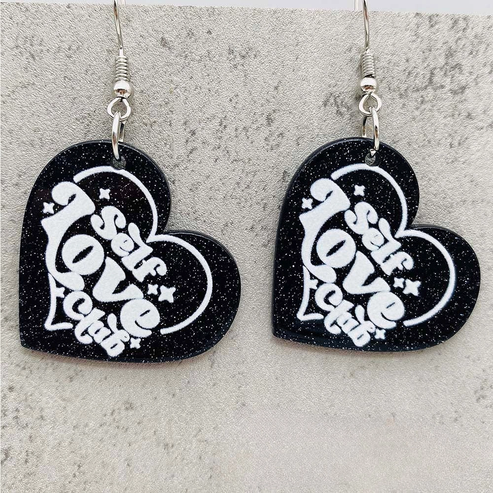 Wholesale Valentine's Day Earrings English Letters LOVE Love Acrylic Earrings