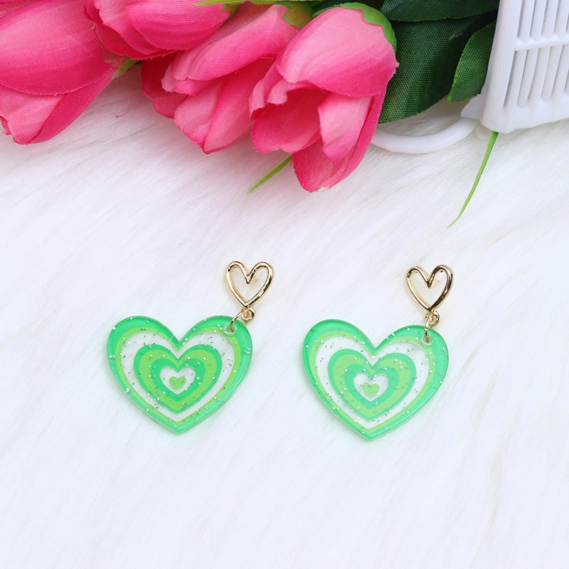 Wholesale Valentine's Day Heart Acrylic Earrings
