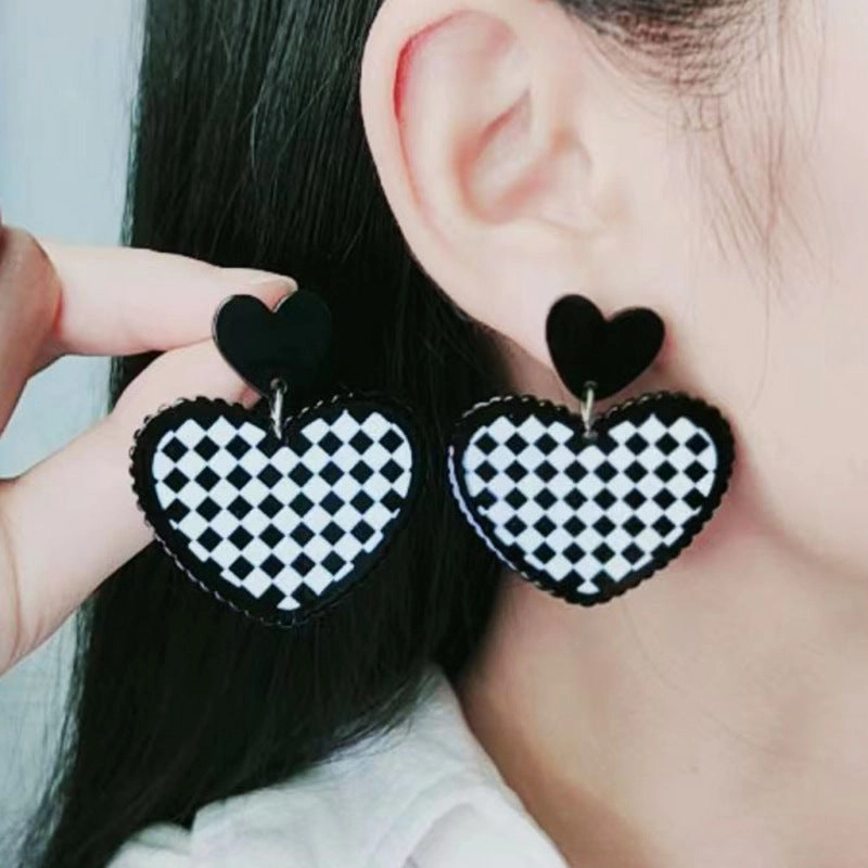 Wholesale Valentine's Day Heart Acrylic Earrings