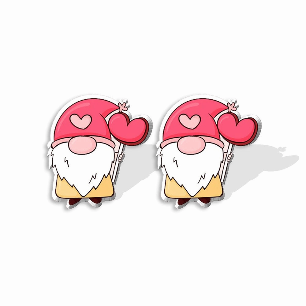 Wholesale Valentine's Day Heat Shrink Acrylic Earrings