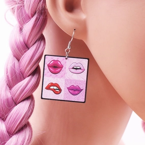 Wholesale Valentine's Day Lips Acrylic Earrings