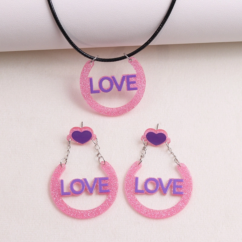 Wholesale Valentine's Day LOVE Acrylic Earrings