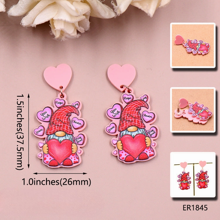 Wholesale Valentine's Day Love Acrylic Earrings
