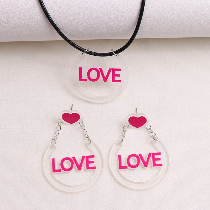 Wholesale Valentine's Day LOVE Acrylic Earrings
