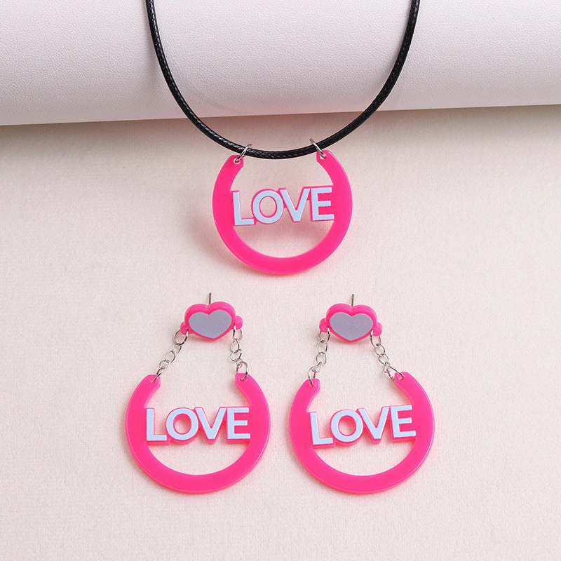 Wholesale Valentine's Day LOVE Acrylic Earrings