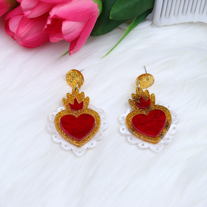 Wholesale Valentine's Day Love Acrylic Earrings