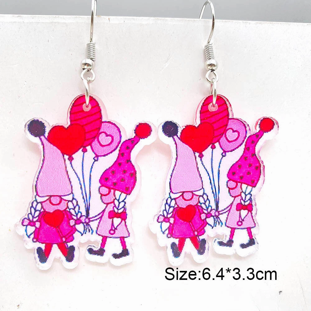 Wholesale Valentine's Day Love Balloon Acrylic Earrings