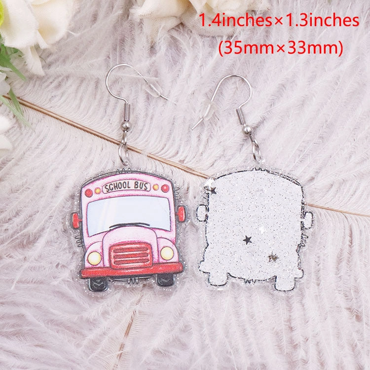 Wholesale Valentine's Day Love Bus Acrylic Earrings