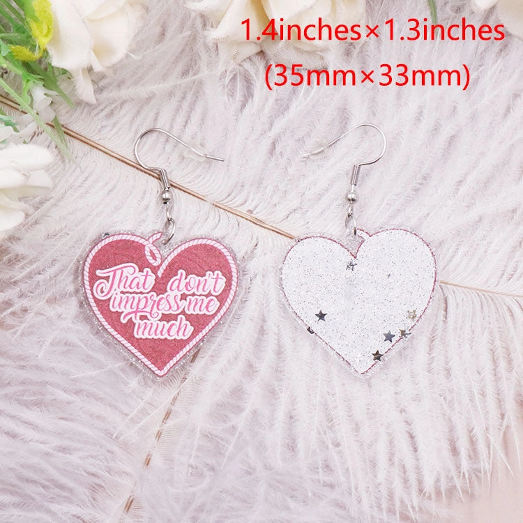Wholesale Valentine's Day Love Letters Acrylic Earrings