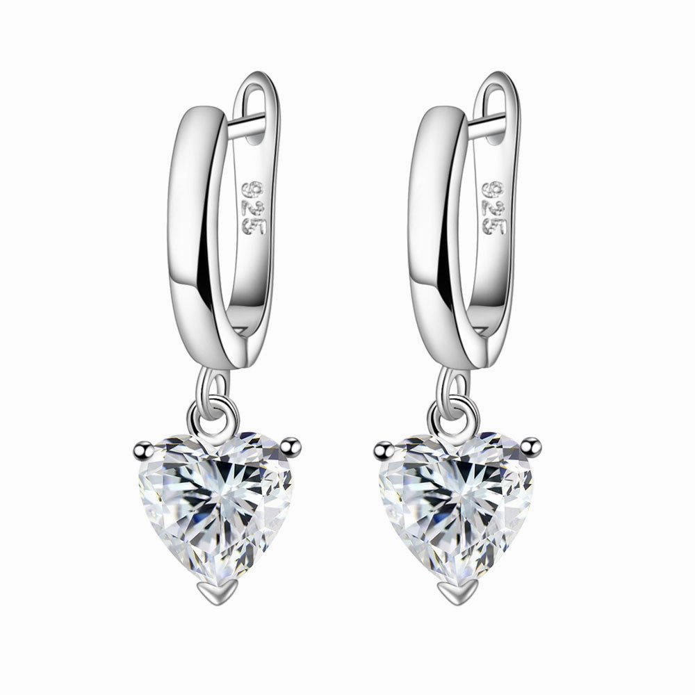 Wholesale Valentine's Day Love Zircon Necklace Earrings Ring Set