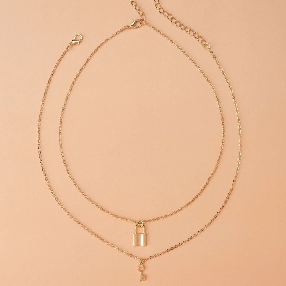 Wholesale Valentine's Day Necklace Lock with Key Women's Necklace Simple Commuter Classic with Card Greetings