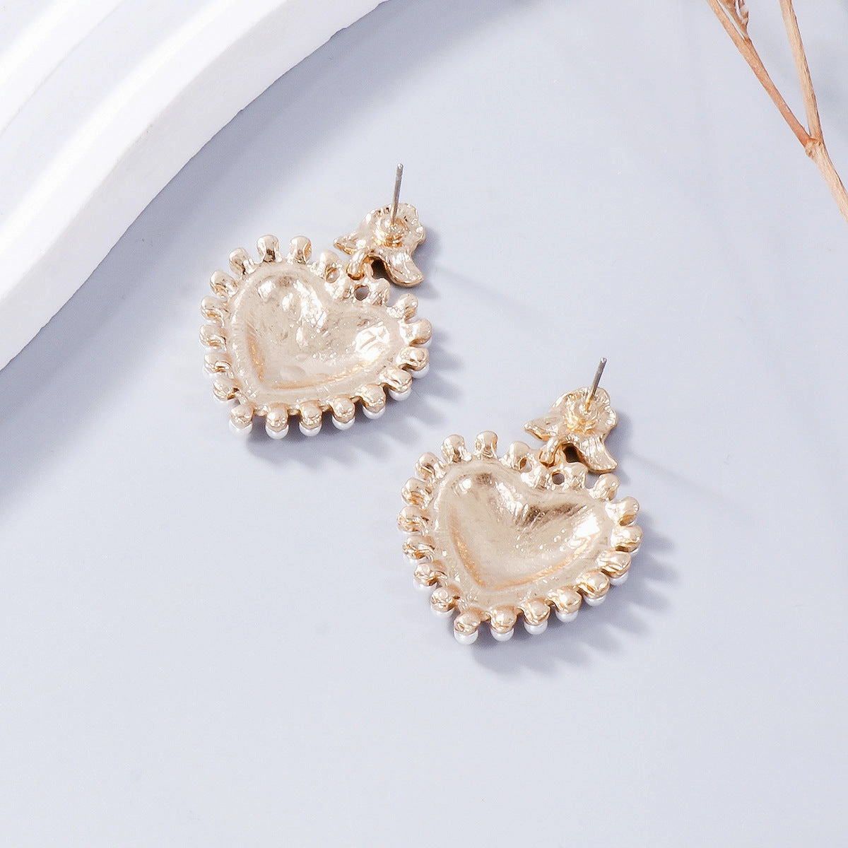Wholesale Valentine's Day Pink Love Alloy Earrings