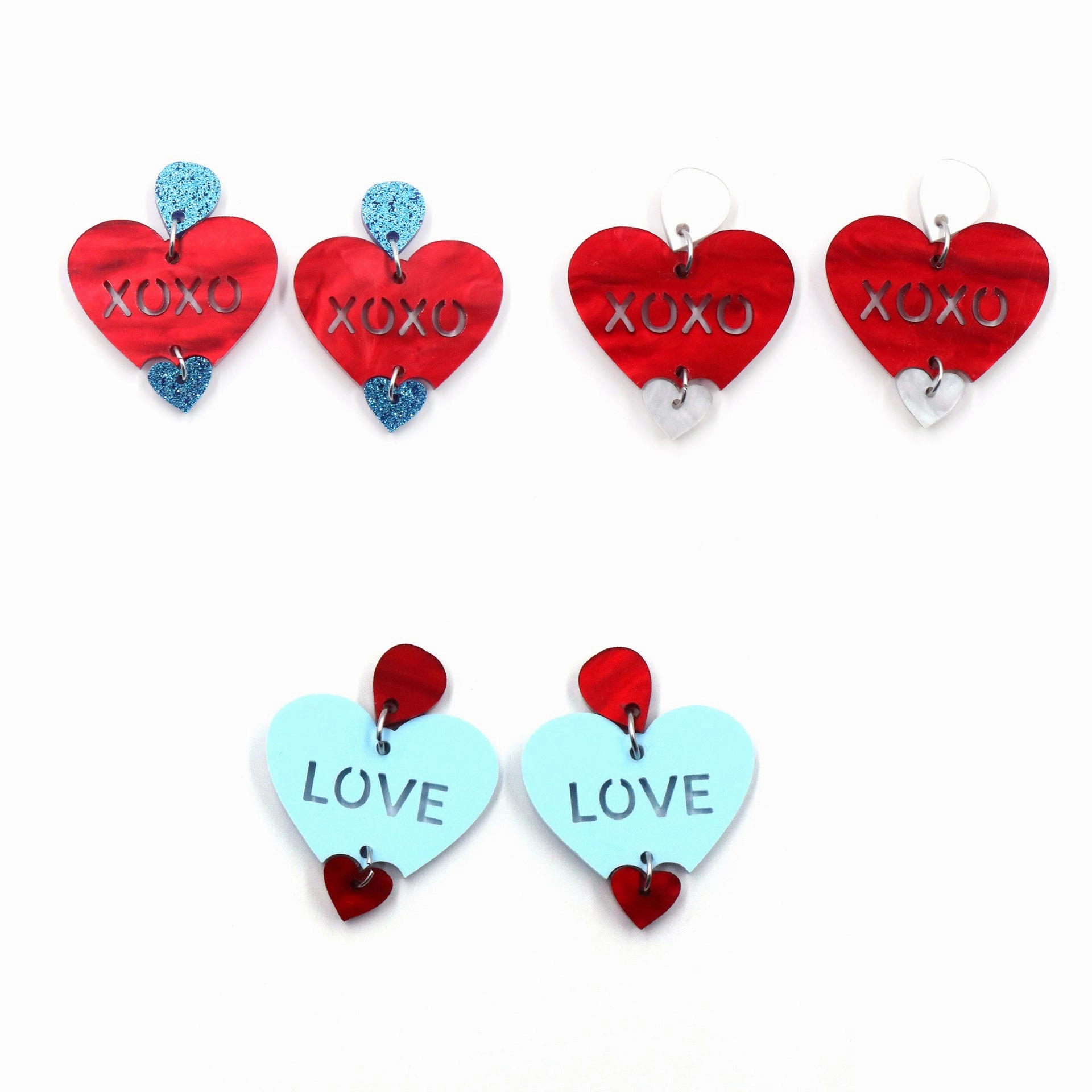 Wholesale Valentine's Day Red Love Letters Acrylic Earrings
