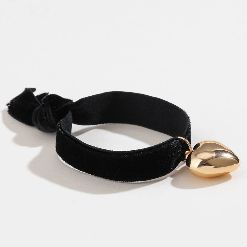 Wholesale Valentine's Day Series Stretch Velvet Wide Band Love Bracelet