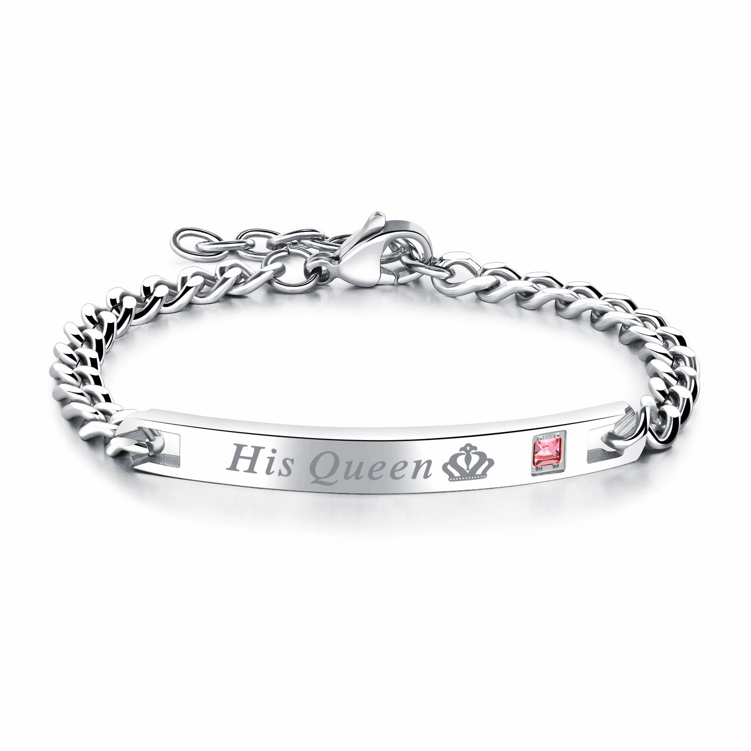 Wholesale Valentine's Day Zircon Titanium Steel Bracelet