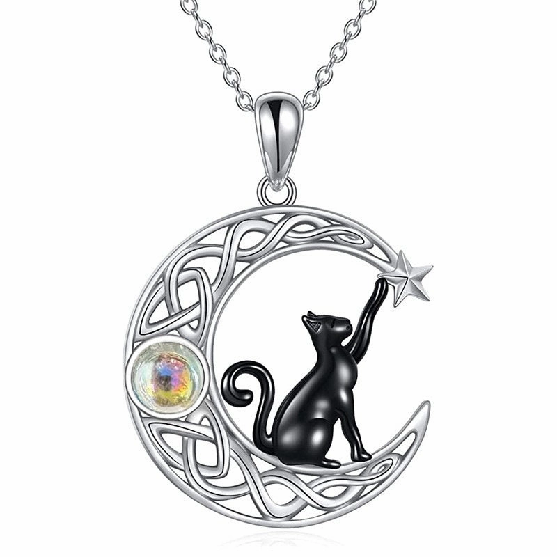 Wholesale Versatile Cat Light Luxury Moonstone High-end Necklace