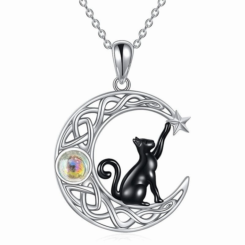 Wholesale Versatile Cat Light Luxury Moonstone High-end Necklace