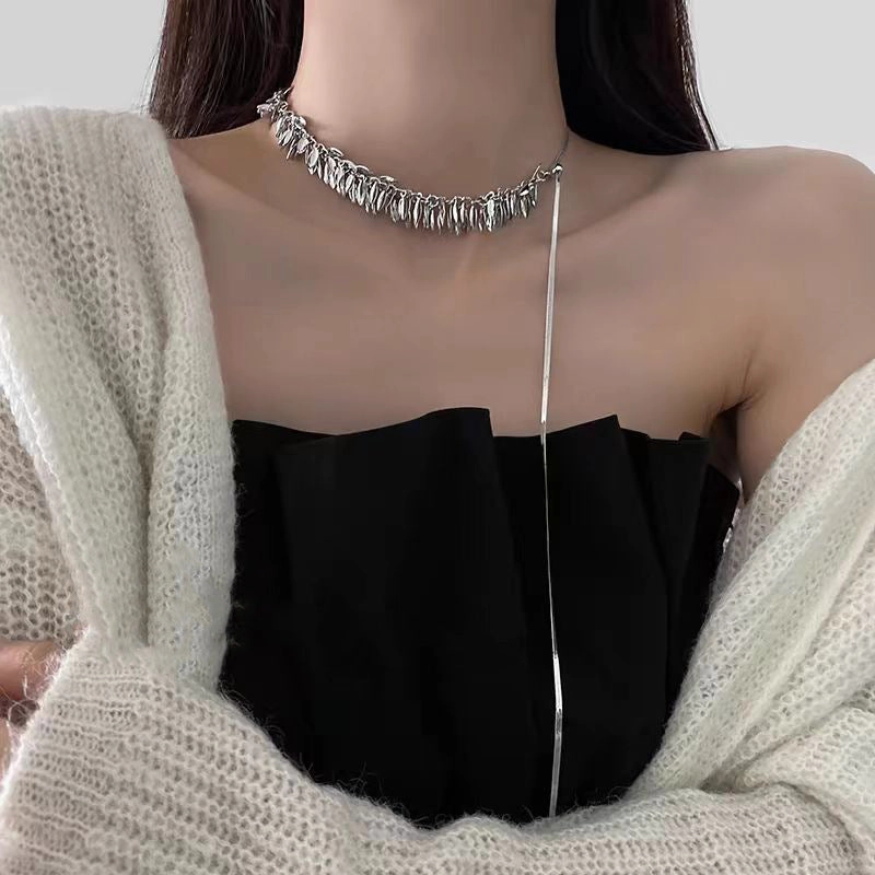 Wholesale Versatile Wheat Ears of Sequins Can Pull The Clavicle Chain of Light Luxury, Simple Temperament