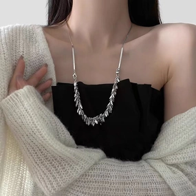Wholesale Versatile Wheat Ears of Sequins Can Pull The Clavicle Chain of Light Luxury, Simple Temperament