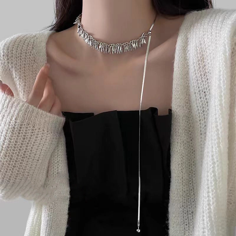 Wholesale Versatile Wheat Ears of Sequins Can Pull The Clavicle Chain of Light Luxury, Simple Temperament