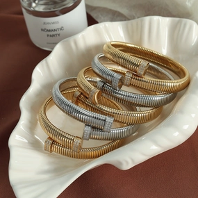 Wholesale Vertical Stripe Open Wide Cross Bracelet