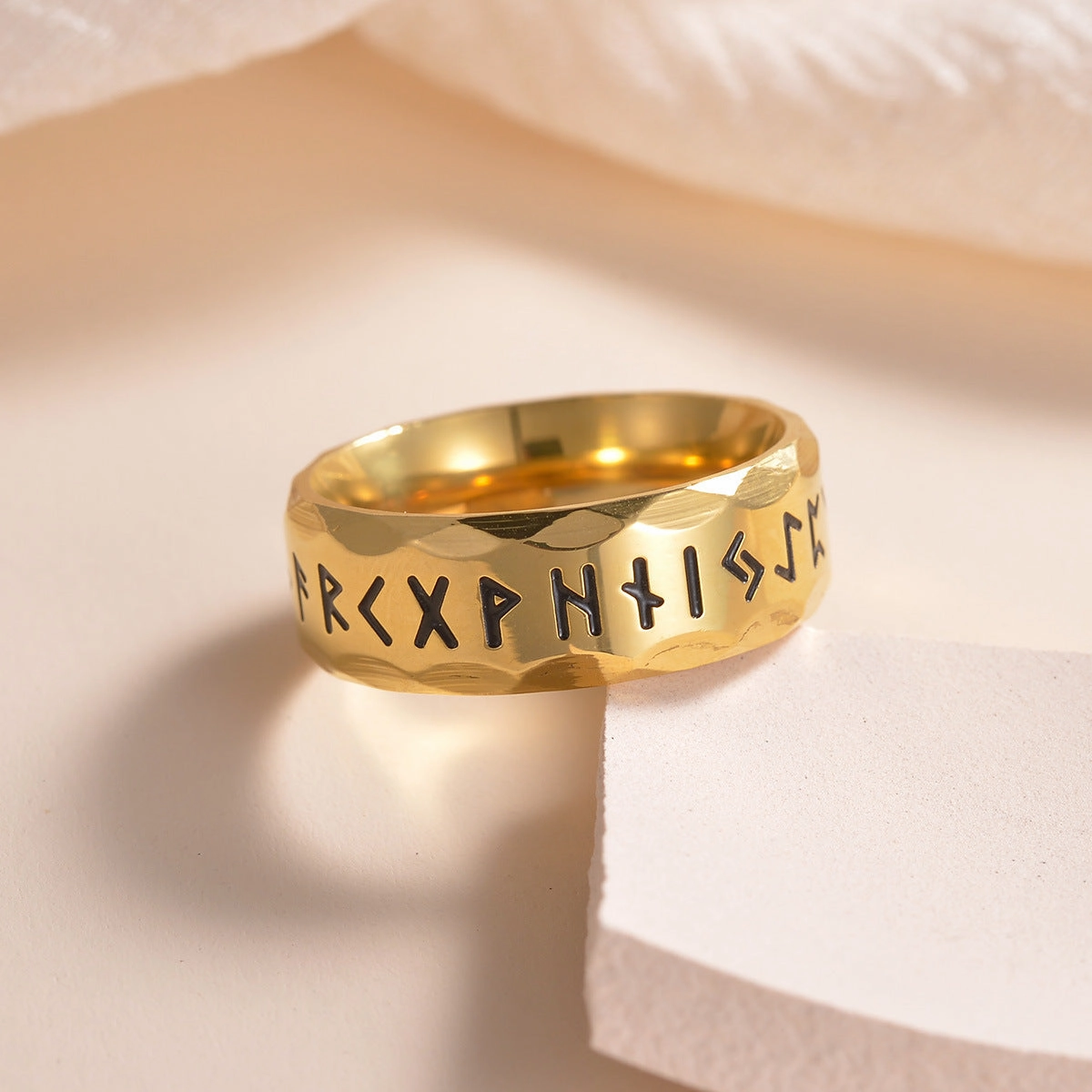 Wholesale Viking Rune Titanium Steel Vintage Men's Ring