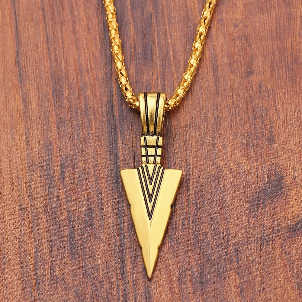Wholesale Vintage Arrow Pendant with Alloy Necklace for Men
