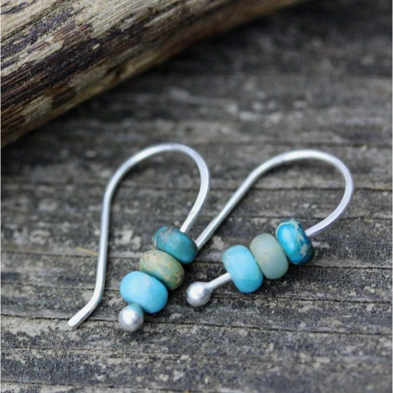Wholesale Vintage Beaded Snowflake Pine Earrings